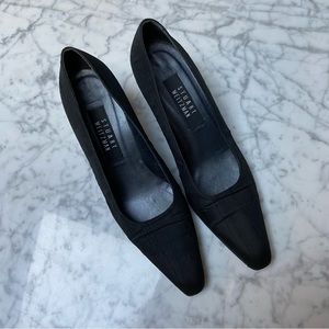 Vintage Stuart Weitzman Black Square Toe Heels